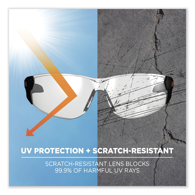 Skullerz Saga Frameless Safety Glasses, Frameless, Clear Single I/O Lens