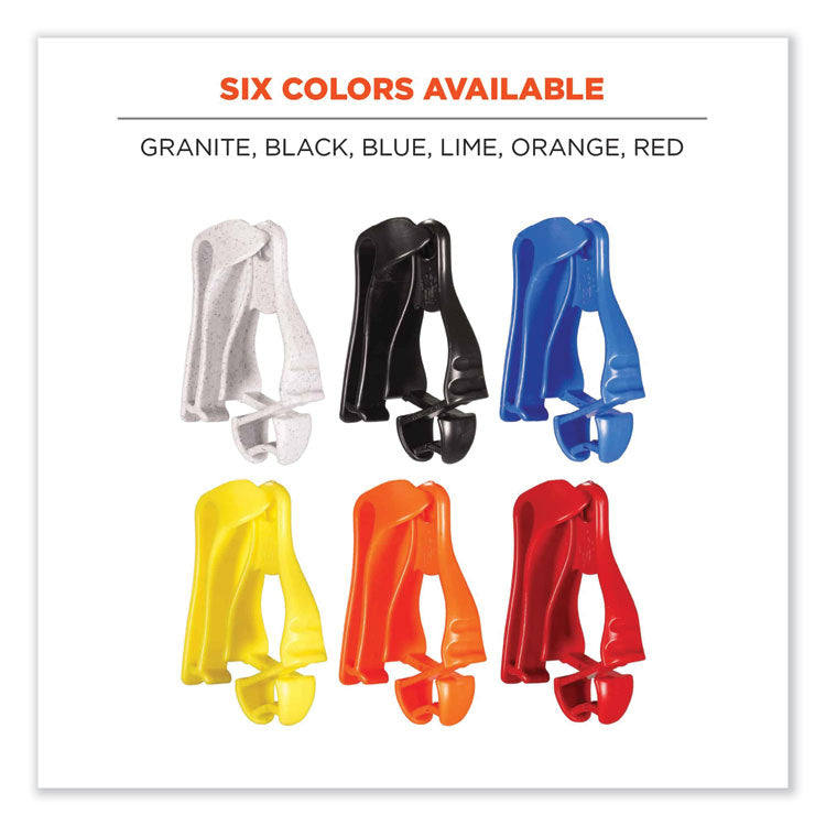 Squids 3405 Belt Clip Glove Clip Holder, 1 x 1 x 6, Acetal Copolymer, Lime