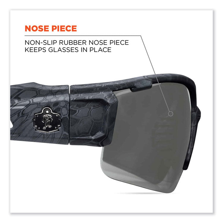 Skullerz Dagr Safety Glasses, Kryptek Highlander Half Frame, Smoke Single Lens