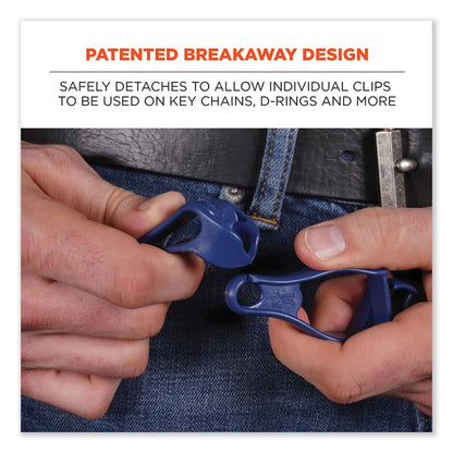 Squids 3405MD Metal Detectable Belt Clip Glove Clip Holder, 1 x 1 x 6, Acetal Copolymer, Deep Blue