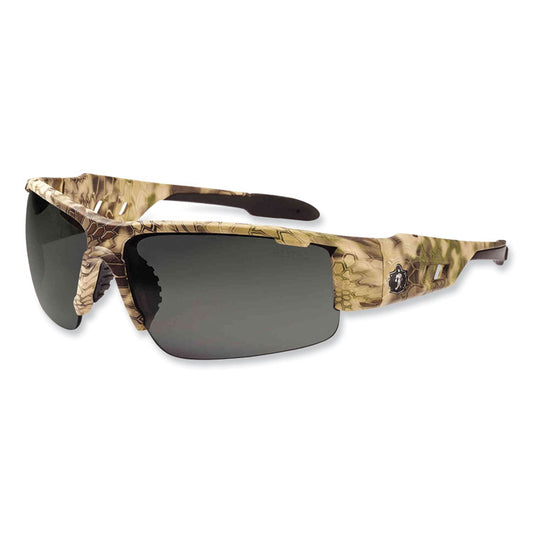 Skullerz Dagr Safety Glasses, Kryptek Highlander Half Frame, Smoke Single Anti-Fog Lens