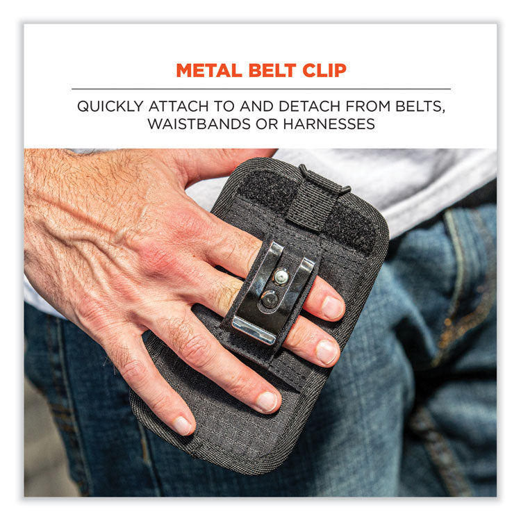 Squids 5544 Phone Style Scanner Holster with Belt Clip and Loops, 1 Compartment, 3.75 x 1.25 x 6.5, Gray