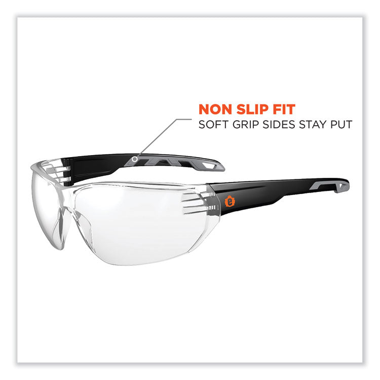 Skullerz Vali Frameless Safety Glasses, Fog-Off Technology, Frameless, Clear Single Lens