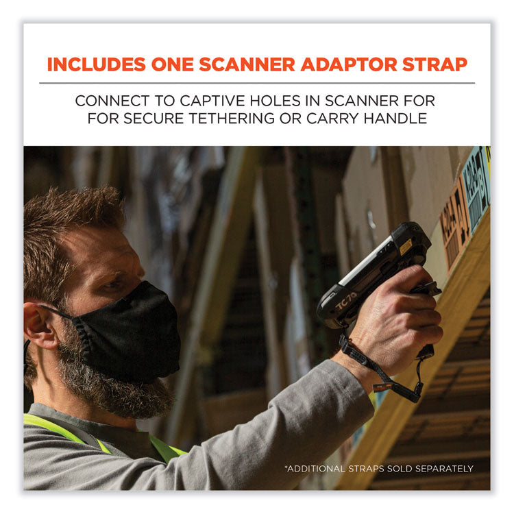 Squids 3135 Barcode Scanner Belt with Hook + Adaptor Strap, Small: 29" to 53" Long, Black