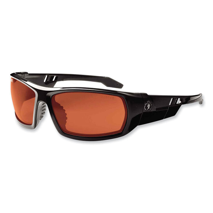 Skullerz Odin Safety Glasses, Black Full Frame, Copper Dual Lens