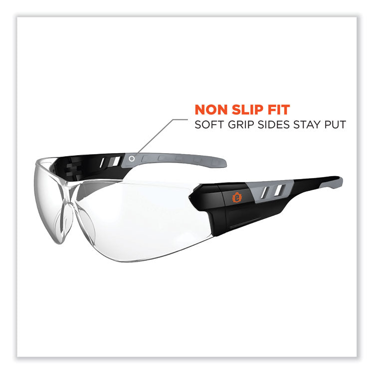 Skullerz Saga Frameless Safety Glasses, Frameless, Clear Single Lens