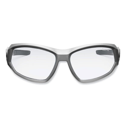 Skullerz Loki Safety Glasses/Goggles, Matte Gray Full Frame, Clear Dual Anti-Fog Lens