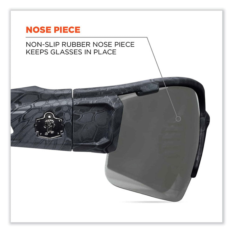 Skullerz Dagr Safety Glasses, Kryptek Highlander Half Frame, Smoke Single Anti-Fog Lens