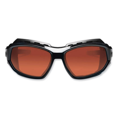 Skullerz Loki Safety Glasses/Goggles, Black Full Frame, Polarized Copper Dual Lens