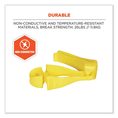 Squids 3405 Belt Clip Glove Clip Holder, 1 x 1 x 6, Acetal Copolymer, Lime