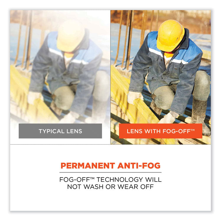 Skullerz Odin Safety Glasses, Fog-Off Technology, Matte Black Full Frame, Smoke Dual Lens