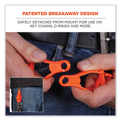 Squids 3400 Dual Clip Glove Clip Holder, 1 x 1 x 6.5, Acetal Copolymer, Lime