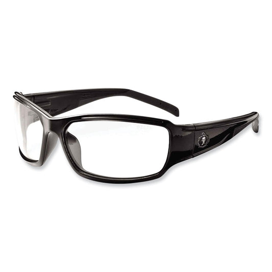 Skullerz Thor Safety Glasses, Black Full Frame, Clear Dual Anti-Fog Lens