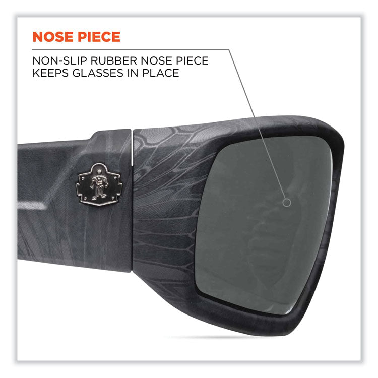 Skullerz Odin Safety Glasses, Fog-Off Technology, Kryptek Highlander Full Frame, Smoke Dual Lens