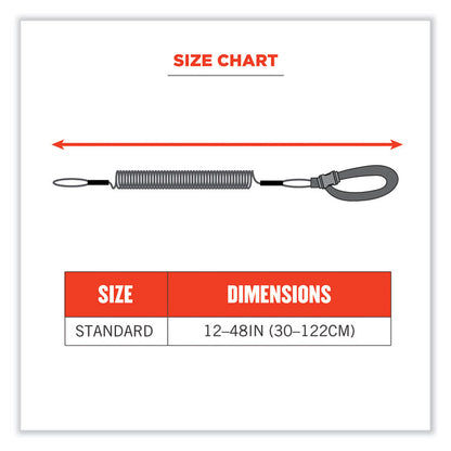 Squids 3157 Coiled Lanyard with Buckle, 2 lb Max Working Capacity, 12" to 48" Long, Lime
