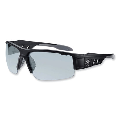 Skullerz Dagr Safety Glasses, Matte Black Half Frame, Clear Single Anti-Fog I/O Lens