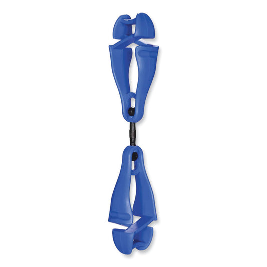Squids 3420 Dual Clip Swivel Glove Clip Holder, 1 x 0.6 x 5.5, Acetal Copolymer, Blue