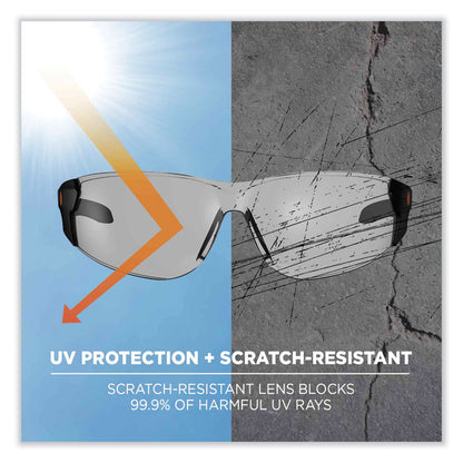 Skullerz Saga Frameless Safety Glasses, Fog-Off Technology, Frameless, Clear Single I/O Lens