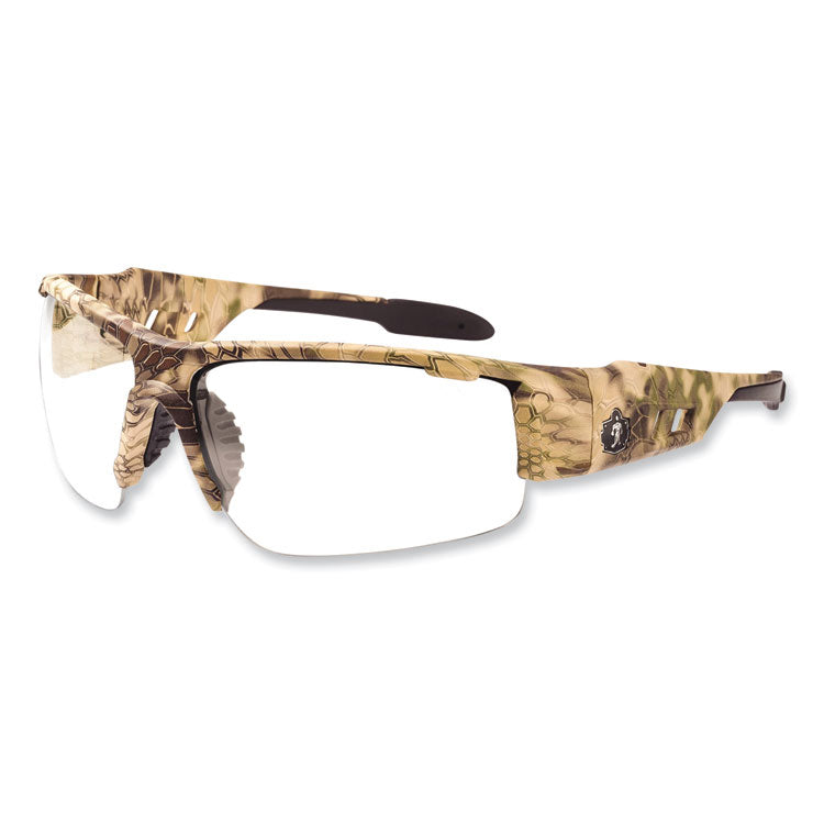 Skullerz Dagr Safety Glasses, Kryptek Highlander Half Frame, Clear Single Lens