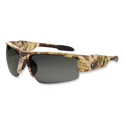 Skullerz Dagr Safety Glasses, Kryptek Highlander Half Frame, Polarized Smoke Single Lens