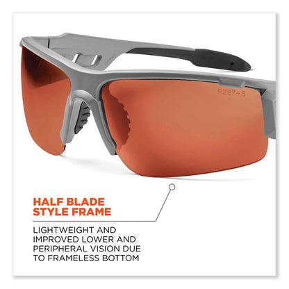 Skullerz Dagr Safety Glasses, Kryptek Highlander Half Frame, Polarized Copper Single Lens