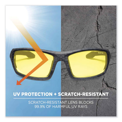 Skullerz Odin Safety Glasses, Kryptek Typhon Full Frame, Yellow Dual Lens