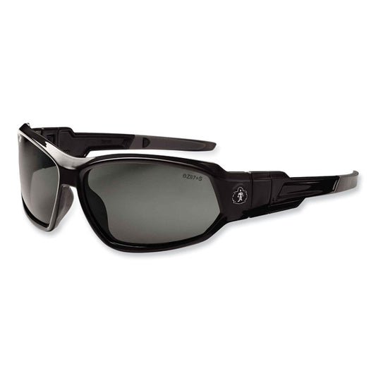 Skullerz Loki Safety Glasses/Goggles, Black Full Frame, Polarized Smoke Dual Lens