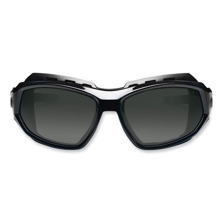 Skullerz Loki Safety Glasses/Goggles, Black Full Frame, Polarized Smoke Dual Lens