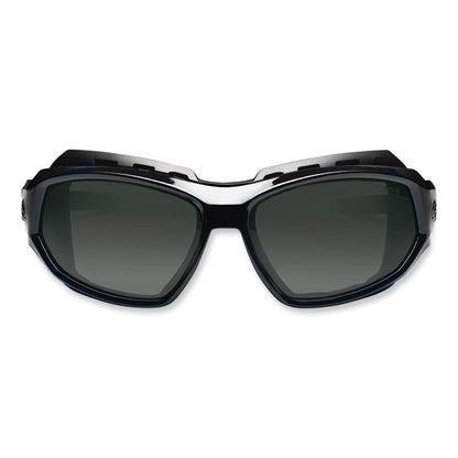 Skullerz Loki Safety Glasses/Goggles, Black Full Frame, Polarized Smoke Dual Lens
