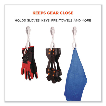 Squids 3400 Dual Clip Glove Clip Holder, 1 x 1 x 6.5, Acetal Copolymer, Granite