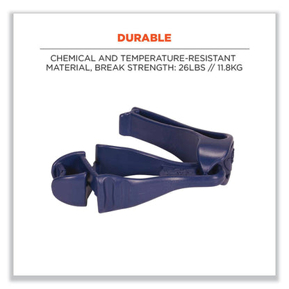 Squids 3405MD Metal Detectable Belt Clip Glove Clip Holder, 1 x 1 x 6, Acetal Copolymer, Deep Blue