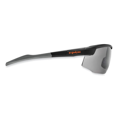 Skullerz Skoll Safety Glasses, Matte Black Half Frame, Smoke Single Lens