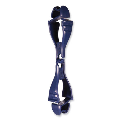 Squids 3400MD Metal Detectable Dual Clip Glove Clip Holder, 1 x 1 x 6.5, Acetal Copolymer, Deep Blue