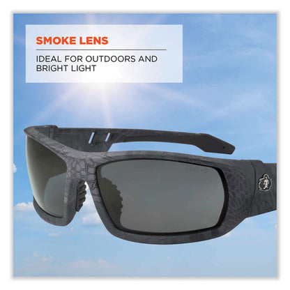 Skullerz Odin Safety Glasses, Kryptek Typhon Full Frame, Smoke Dual Lens