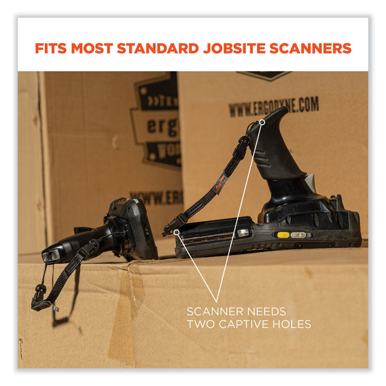 Squids 3135 Barcode Scanner Belt with Hook + Adaptor Strap, Small: 29" to 53" Long, Black
