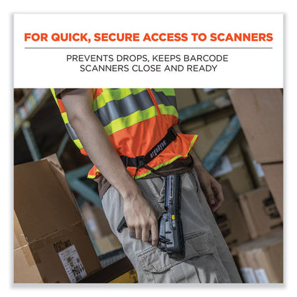 Squids 3135 Barcode Scanner Belt with Hook + Adaptor Strap, Large: 48" to 80" Long, Black