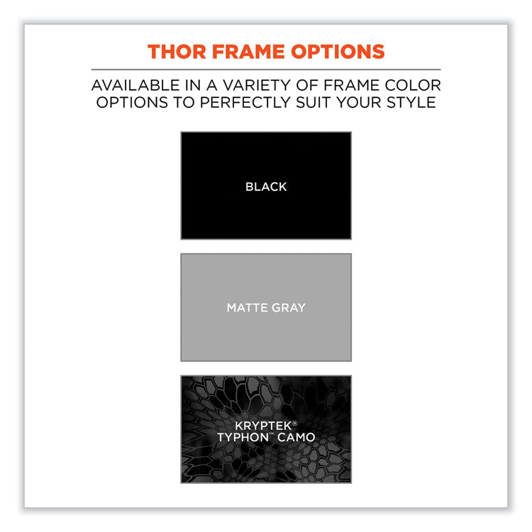 Skullerz Thor Safety Glasses, Black Full Frame, Clear Dual I/O Anti-Fog Lens