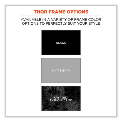 Skullerz Thor Safety Glasses, Black Full Frame, Clear Dual I/O Anti-Fog Lens