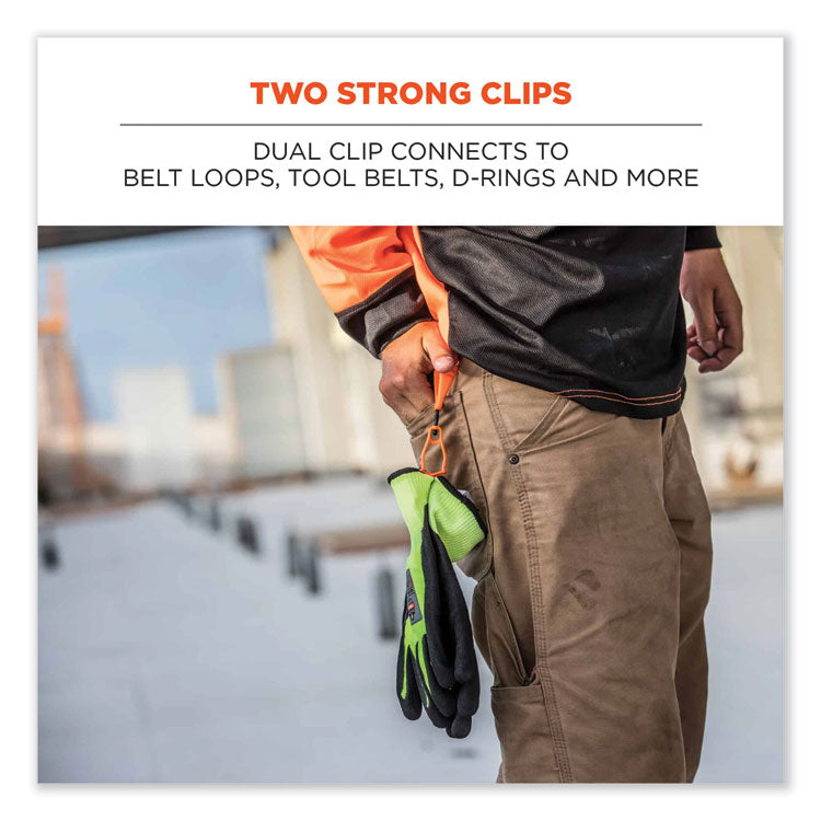 Squids 3420 Dual Clip Swivel Glove Clip Holder, 1 x 0.6 x 5.5, Acetal Copolymer, Black