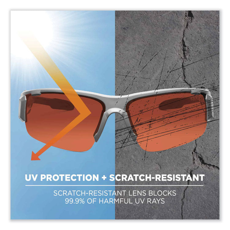 Skullerz Dagr Safety Glasses, Kryptek Highlander Half Frame, Polarized Copper Single Lens