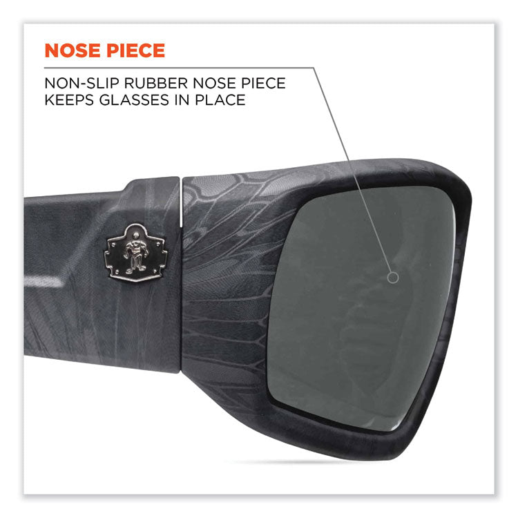 Skullerz Odin Safety Glasses, Kryptek Typhon Full Frame, Polarized Smoke Dual Lens