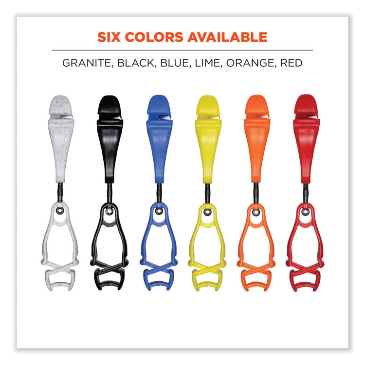 Squids 3420 Dual Clip Swivel Glove Clip Holder, 1 x 0.6 x 5.5, Acetal Copolymer, Blue