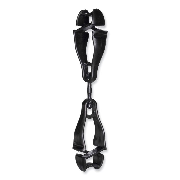 Squids 3420 Dual Clip Swivel Glove Clip Holder, 1 x 0.6 x 5.5, Acetal Copolymer, Black