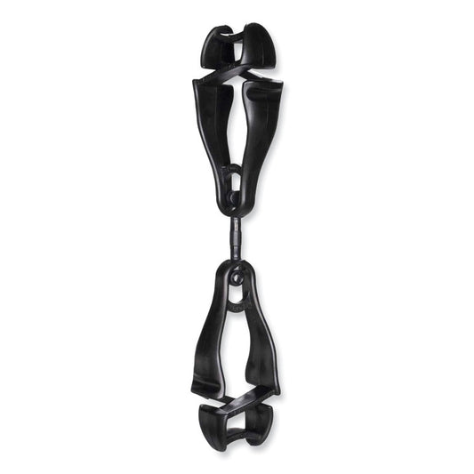 Squids 3420 Dual Clip Swivel Glove Clip Holder, 1 x 0.6 x 5.5, Acetal Copolymer, Black
