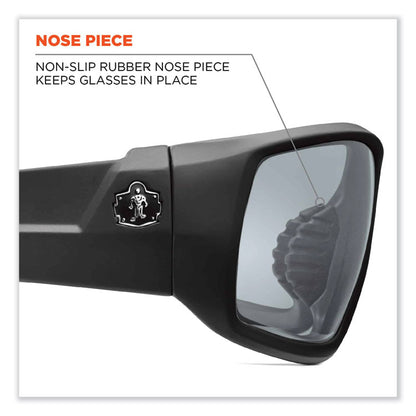 Skullerz Odin Safety Glasses, Fog-Off Technology, Black Full Frame, Clear Dual I/O Lens