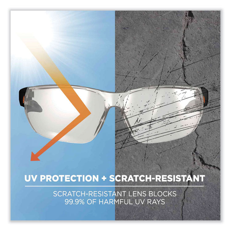 Skullerz Vali Frameless Safety Glasses, Frameless, Clear Single I/O Lens