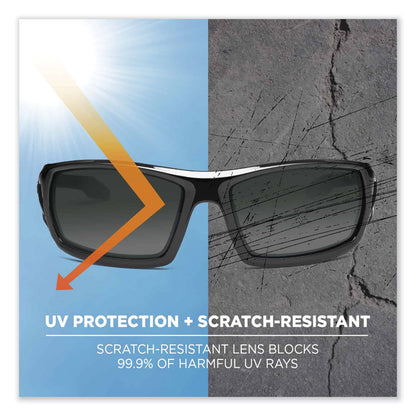 Skullerz Odin Safety Glasses, Black Full Frame, Polarized G15 Green Shade 3 VLT Dual Lens