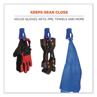 Squids 3405 Belt Clip Glove Clip Holder, 1 x 1 x 6, Acetal Copolymer, Blue
