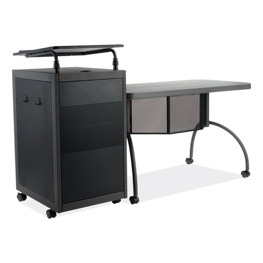Teacher's WorkPod Desk and Lectern Kit, 68" x 24" x 41", Charcoal Gray