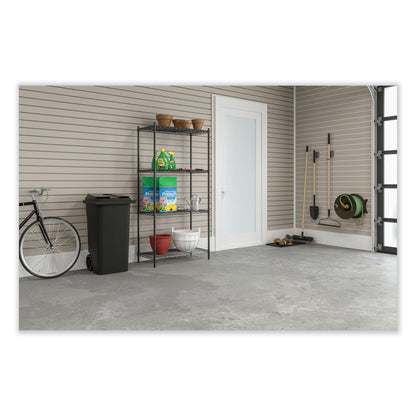 Industrial Wire Shelving, Four-Shelf, 48w x 18d x 72h, Metallic Gray